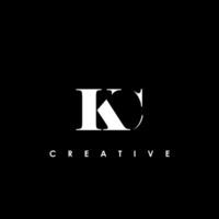 kc Brief Initiale Logo Design Vorlage Vektor Illustration