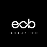 eob brev första logotyp design mall vektor illustration
