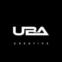 uba Brief Initiale Logo Design Vorlage Vektor Illustration