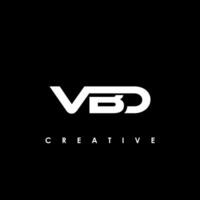 vbd Brief Initiale Logo Design Vorlage Vektor Illustration