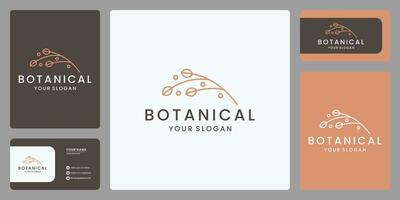 minimalistisch elegant botanisch Logo Design Vorlage. Geschäft Karte Vektor