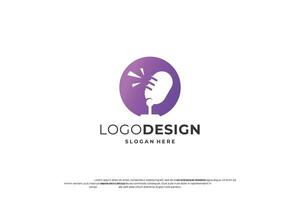 kreativ Podcast Logo Design. minimalistisch Podcast Logo Konzept. vektor