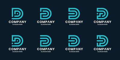 kreativ Monogramm Brief D, p Logo Design Inspiration vektor