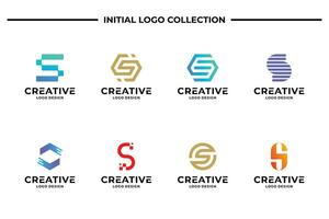 uppsättning av kreativ brev s logotyp design mall. företag logotyp, varumärke symbol och ikon abstrakt. vektor