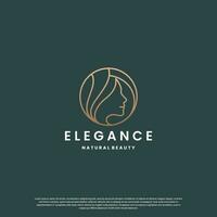 Schönheit Natur Logo Design. Eleganz Logo zum Schönheit Salon und Spa. vektor