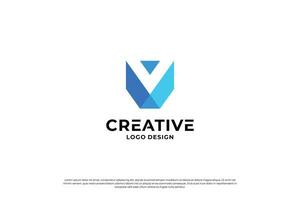 Brief v Logo Design Vorlage. Initiale Briefe v. kreativ v Symbol. vektor