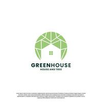 grön hus logotyp design. modern eco hus logotyp för din företag vektor