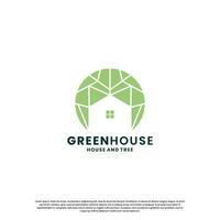 Grün Haus Logo Design. modern Öko Haus Logo zum Ihre Geschäft vektor
