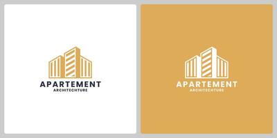 byggnad, lägenhet logotyp design inspiration vektor