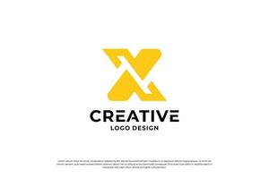 Brief x Logo Design Vorlage. Initiale Briefe x. kreativ x Symbol. vektor