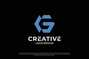 brev g logotyp design. kreativ första brev g logotyp. brev g symbol, brev g företag. vektor