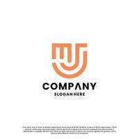 Initiale Brief j m Monogramm Logo Design Inspiration vektor