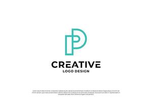 Brief p Logo Design Inspiration. Initiale Briefe p Logo Symbol markieren. kreativ Brief p Logo Vektor. vektor