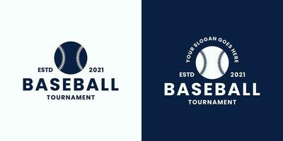 einstellen Baseball mit Ball Logo Design Abzeichen zum Sport vektor