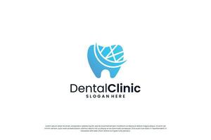 dental klinik logotyp design. tandläkare logotyp behandling tand logotyp begrepp. vektor