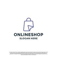 online Einkaufen Logo Design. schnell Einkaufen Geschäft Logo Vorlage vektor