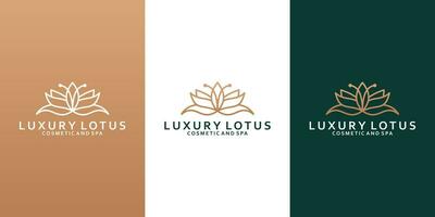 Eleganz Lotus Logo Design zum Ihre Spa, Yoga, Erholungsort, Saloon vektor