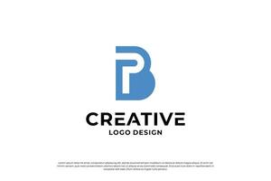 brev bp logotyp design mall. första brev bp. symbol bp. kreativ brev bp logotyp vektor. vektor