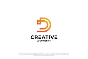 Brief d Logo Design Vektor. Initiale Briefe d zum Logo Marke. kreativ d Zeichen Initiale Brief. vektor