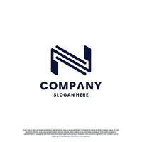 första brev n logotyp design monogram för din företag vektor