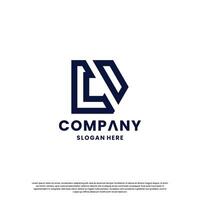 kreativ Brief d Monogramm Logo Design Vorlage vektor