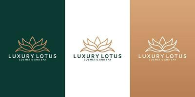 skönhet lotus logotyp design för din företag spa, salong, yoga vektor