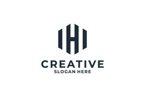 abstrakt Brief h Logo Design mit kreativ Hexagon Form. vektor