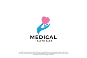 medicinsk behandling logotyp design begrepp. vektor