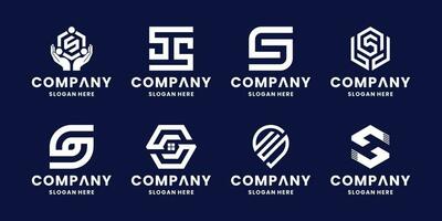 Brief S, ss Logo Design zum Unternehmen Logo. Initiale Brief S, ss Logo Inspiration. vektor