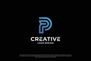 brev p logotyp design inspiration. första brev p logotyp symbol märke. kreativ brev p logotyp vektor. vektor