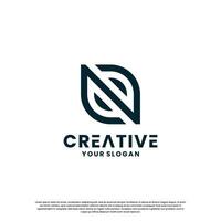 kreativ Monogramm Brief n Logo Design zum Ihre Geschäft vektor
