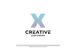 brev x logotyp design mall. första brev x. kreativ x symbol. vektor