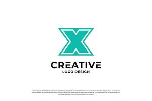 Brief x Logo Design Vorlage. Initiale Briefe x. kreativ x Symbol. vektor