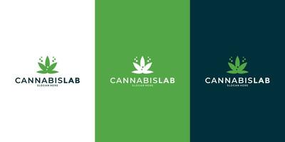 design inspiration cannabis labb för din företag vektor