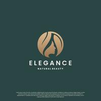 Schönheit Natur Logo Design. Eleganz Logo zum Schönheit Salon und Spa. vektor