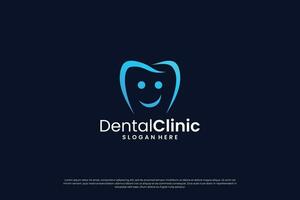 minimalistisch Dental Gesundheit Logo Design Vorlage. vektor