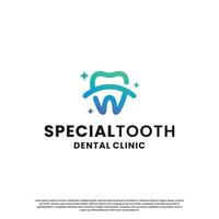 Dental Gesundheit Logo Design. Zahnarzt, Zahnheilkunde Logo Vorlage. vektor