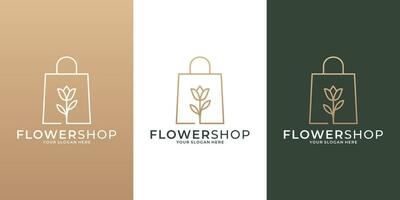 Blume Geschäft mit golden Farbe Logo Design Vorlage zum Ihre Geschäft vektor