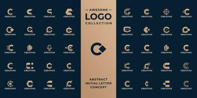 einzigartig Initiale Brief c Logo Design Sammlung. vektor