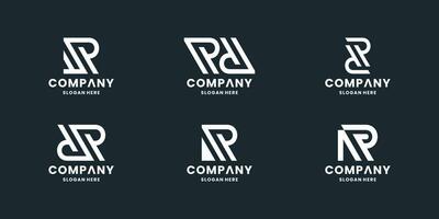 einstellen von Brief R, r R, p Logo Design Monogramm Sammlung vektor