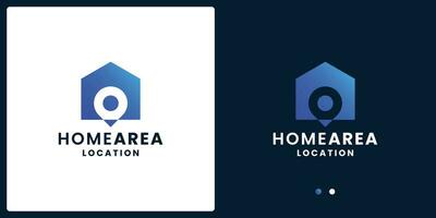 Zuhause Bereich, Zuhause Ort Logo Design mit Gradient Farbe vektor