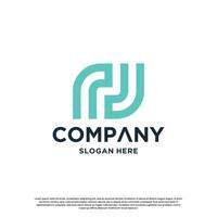 Brief j j Monogramm Logo Design Inspiration. Initiale Logo zum Geschäft Identität. vektor