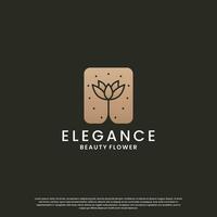 Luxus Rose Blume Logo Design mit golden Farbe zum Boutique, kosmetisch und Schönheit Produkt vektor