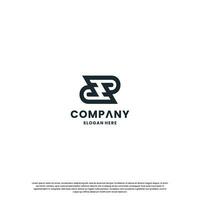 Monogramm Brief p r Logo Design Vorlage vektor