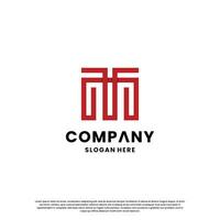 kreativ Brief m Logo Design Monogramm zum Ihre Geschäft Identität vektor