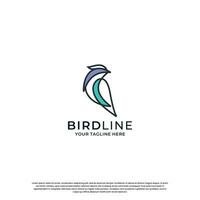 modern Vogel Linie Logo Design. minimalistisch Vogel Logo Vorlage. vektor