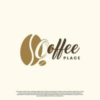 Jahrgang Kaffee Logo Design. retro Kaffee Geschäft Logo. vektor