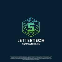kreativ Brief s Technik, Wissenschaft, Labor, Daten Computing Logo Design zum Ihre Geschäft Identität vektor