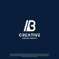 abstrakt Brief ich b Logo Design zum Geschäft Identität vektor