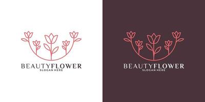 Schönheit Blume Logo Design Vorlage zum Ihre Geschäft Spa, Kosmetik, Mode usw vektor